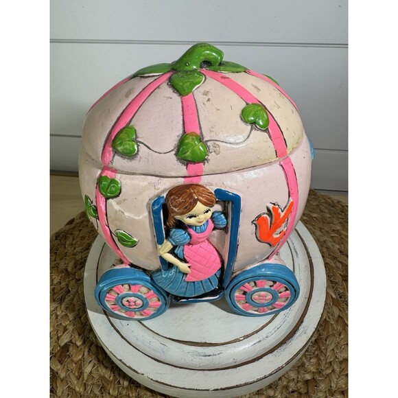 Earl Bernard Vintage Cinderella Carriage Jewelry Box - 6" H x 5" L x 4"  AS IS - Picture 2 of 11